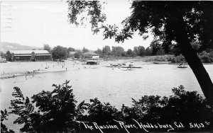 H23/ Healdsburg California Postcard RPPC 1954 The Russian River Swimming