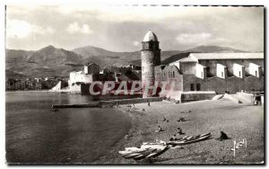 Old Postcard The Beach Collioure