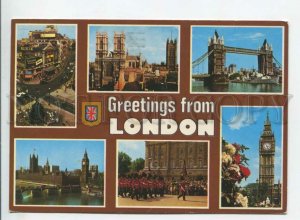 441316 Great Britain 1991 Greetings from London RPPC to Germany advertising