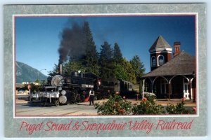 SNOQUALMIE DEPOT, WA ~ Puget Sound & Snoqualmie Valley Railroad  4x6 Postcard
