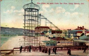 Postcard The Pike as seen from the Pier in Long Beach, California