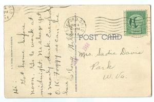 Greetings from BEDFORD, Ohio, 1944 used linen Postcard