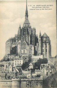 Postcard France mont saint michel vue generale cote est architecture
