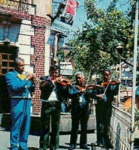 Plaza Del Mariachis Restaurant Postcard Vintage Guadalajara Mexico  