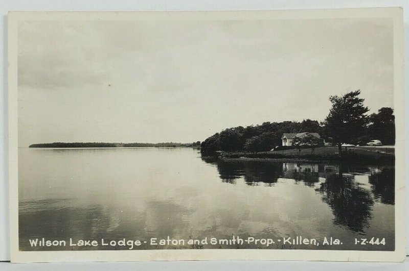WILSON LAKE LODGE EATON & SMITH PROP. KILLEN AL ALABAMA REAL PHOTO Postcard O15