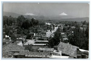 1958 Glacier Buildings General View Cuernavaca Mexico RPPC Photo Postcard