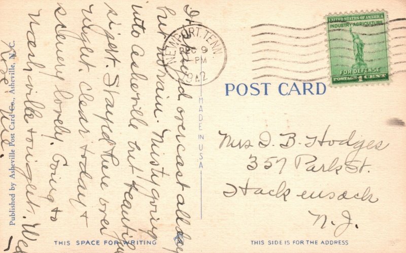 Vintage Postcard 1942 Chimney Top Great Smoky Mountain Tennessee-North Carolina
