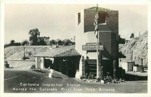 California Inspection Station Yuma Arizona 1940s Postcard 20-10060