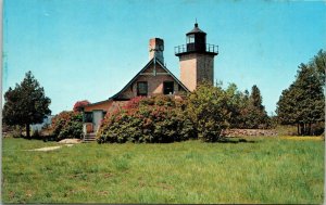 US Lighthouse Peninsula State Park Door County Wisconsin WI Postcard VTG UNP 