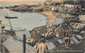 Gibraltar Wharf Susan's Bay Freetown Sierra Leone Africa c1910s Vintage Postcard