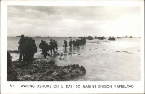 World War II Okinawa Japan April 1945 L Day 6th Marine Div Real Photo Postcard