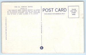 DAYTONA BEACH, Florida FL ~ Roadside EL CORTEZ HOTEL c1930s Linen Postcard