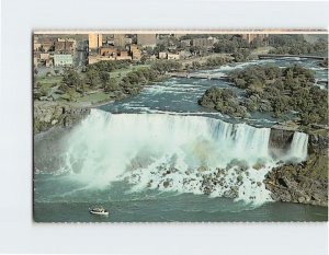 Postcard A birds eye view of the American Falls and Rapids Niagara Falls NY USA