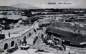 Gibraltar Water Port Gates Vintage Postcard 09.82