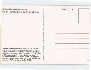 Postcard The Royal Crescent By David Skipp, Bath, England