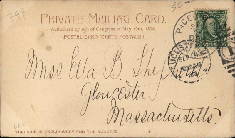 Poland ME Maine Poland Spring House Tower c1900-20s Vintage Postcard