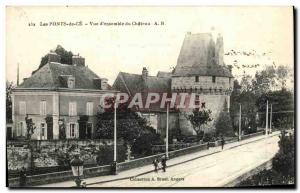 Old Postcard Bridges of this Overview of the castle