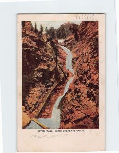Postcard Seven Falls, South Cheyenne Canyon, Colorado Springs