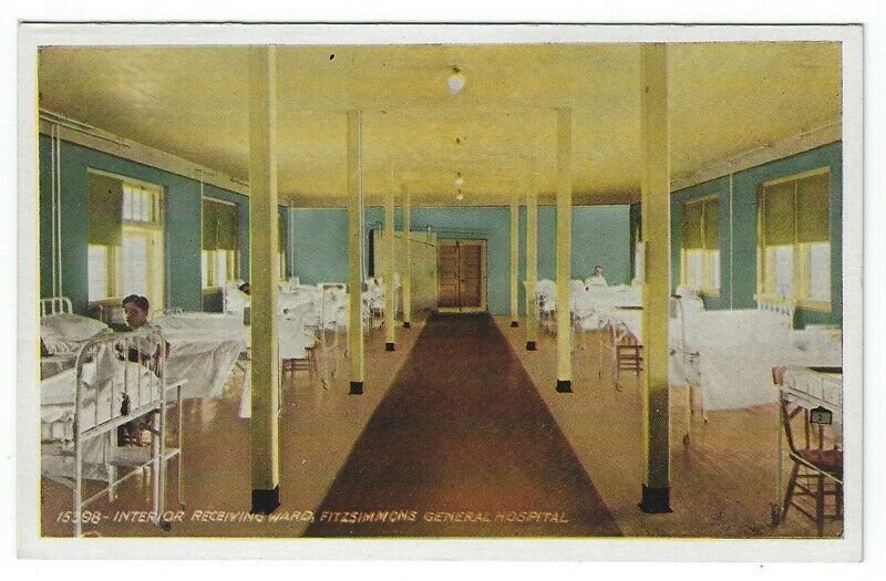 (2) Diff. Denver, CO, Vintage PC Interior Views of Fitzsimmons General Hospital 