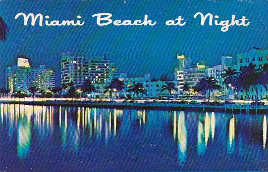 Florida Miami Beach At Night