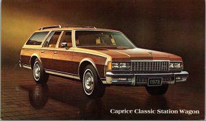 Vintage 1978 Chevrolet Caprice Classic Station Wagon Chevy Advertising Postcard