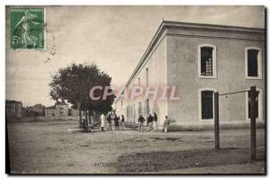 Old Postcard Army barracks Gazan Antibes