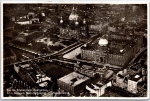 VINTAGE POSTCARD REAL PHOTO RPPC AERIAL VIEW BERLIN CENTRAL GERMANY POSTED 1931