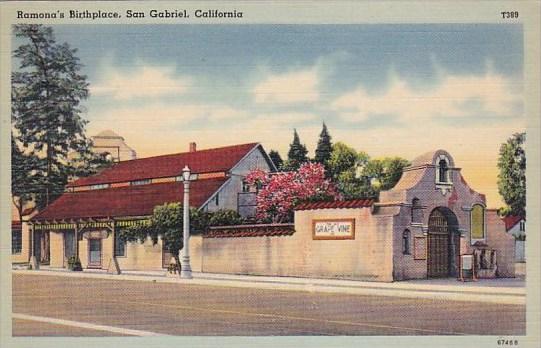 Ramona's Birthplace San Gabriel California