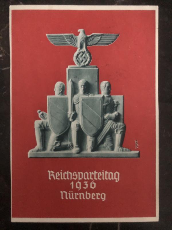 1936 Germany Postcard  Propaganda cover to Vienna  Nurnberg Rally NSDAP