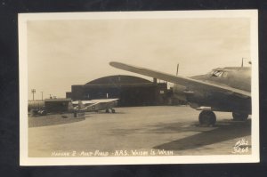 RPPC WHIDBEY ISLAND WASHINGTON AULT HANGER NO. 2 OLD CARS REAL PHOTO POSTCARD