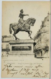 France Orleans Statue de Jeanne d' Arc, par Foyatier 1903 Berlin Postcard K12