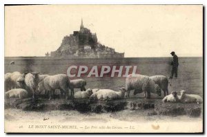 Old Postcard Mont Saint Michel Dirty Pres des Greves Shepherd Sheep