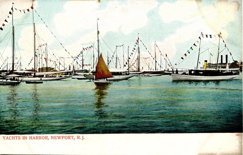 RI - Newport. Yachts in Harbor