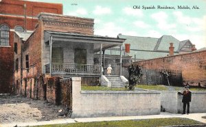 Mobile, AL Alabama OLD SPANISH RESIDENCE Little Girl On Steps ca1910's Postcard