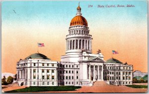 1911 State Capitol Boise Idaho ID Grounds Building Landmarks Posted Postcard