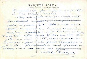 Sugar Cane Cutting Tucuman Argentina 1953 postcard