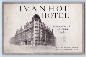 London England Postcard Ivanhoe Hotel Cranson London Hotels Co. c1910