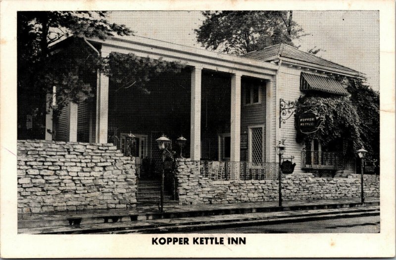 Vtg 1940's Kopper Kettle Inn Restaurant Morristown Indiana IN Postcard