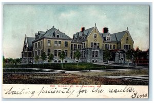 Panoramic View Of Hospital Building Allentown Pennsylvania PA Antique Postcard