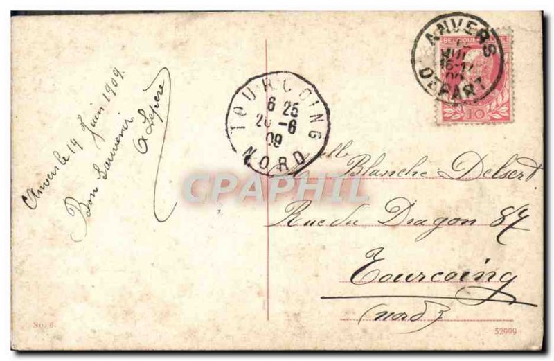 Old Postcard The Antwerp Brabo Statue By Jef Lambeaux