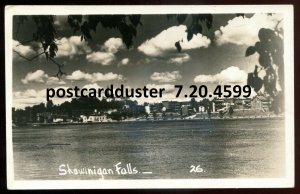 h3947 - SHAWINIGAN FALLS Quebec 1940s Panoramic View. Real Photo Postcard