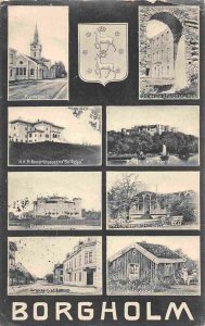 Borgholm Multi View Sweden 1908 postcard