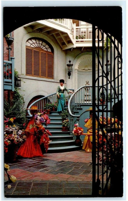 DISNEYLAND, CA ~ New Orleans Square ~ LE GRAND COURTYARD c1960s  Postcard 