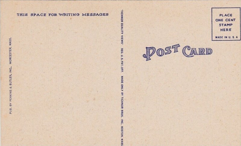Greetings Massachusetts  Worcester  LARGE LETTER