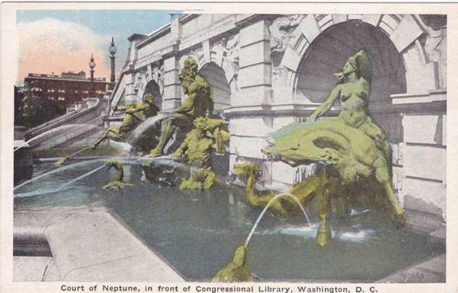 Court of Neptune in Front of Congressional Library - Washington, DC - WB