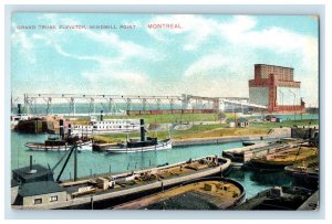 c1910 Grand Trunk Elevator, Windmill Point, Montreal Quebec Canada Postcard