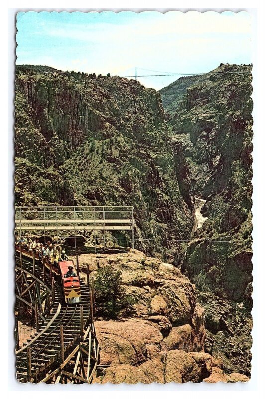 Royal Gorge From Point Alta Vista Postcard Scenic Railway Canon City CO 