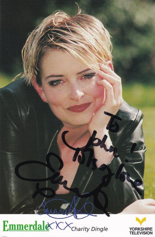 Emma Atkins Charity Dingle Emmerdale Farm Hand Signed Cast Card Photo