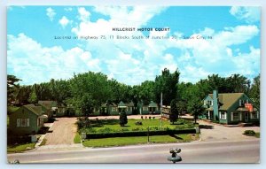 SIOUX CITY, IA Iowa ~ Roadside HILLCREST MOTOR COURT c1950s Postcard