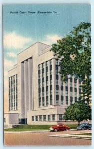 ALEXANDRIA, Louisiana LA  - PARISH COURT HOUSE 1943 Linen Postcard